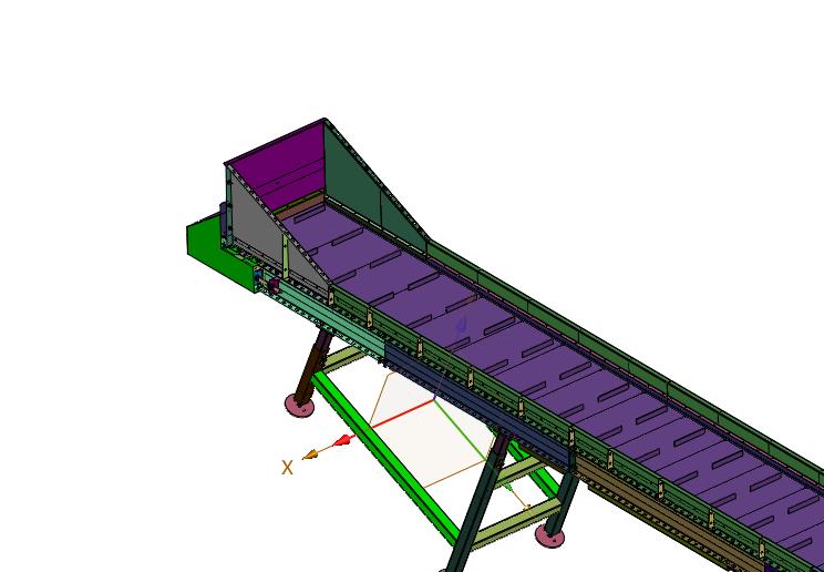 食品卸货上料爬坡传送机