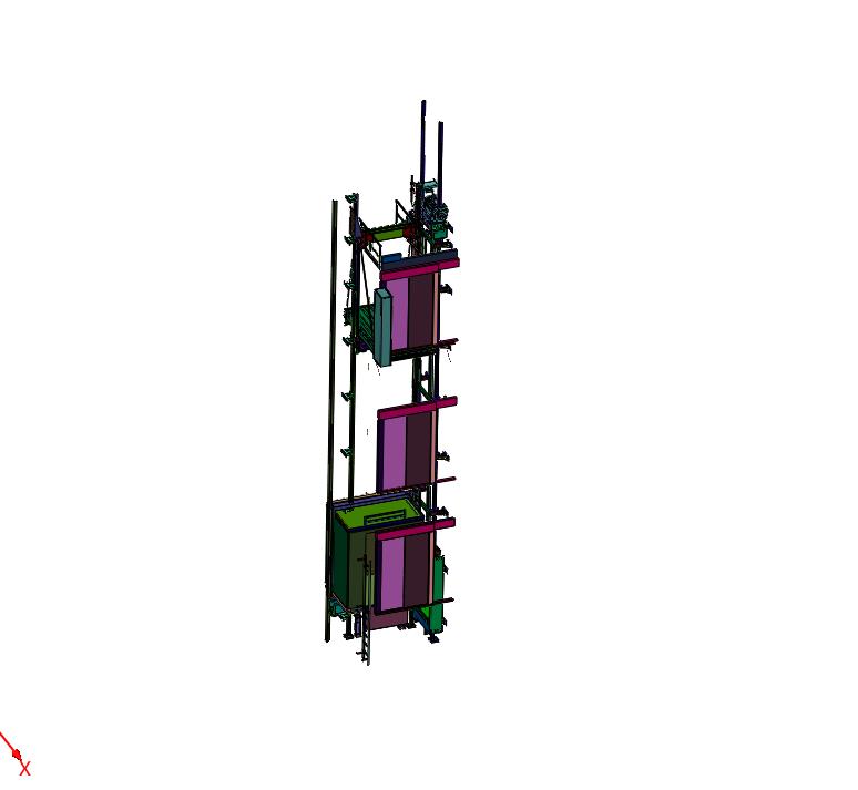 重量平衡系统井道曳引式电梯