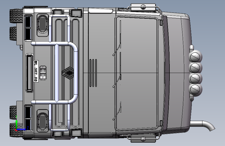 R365重型卡车玩具模型 左侧视图