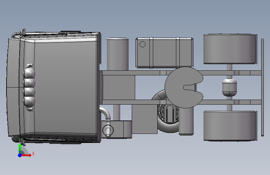 R365重型卡车玩具模型 正面视图