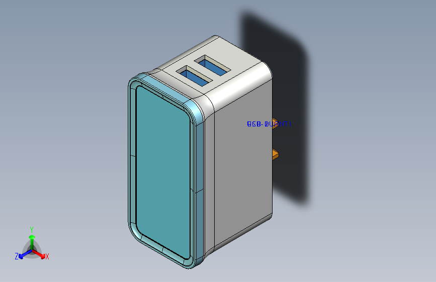 充电器插头三维PROE模型215028