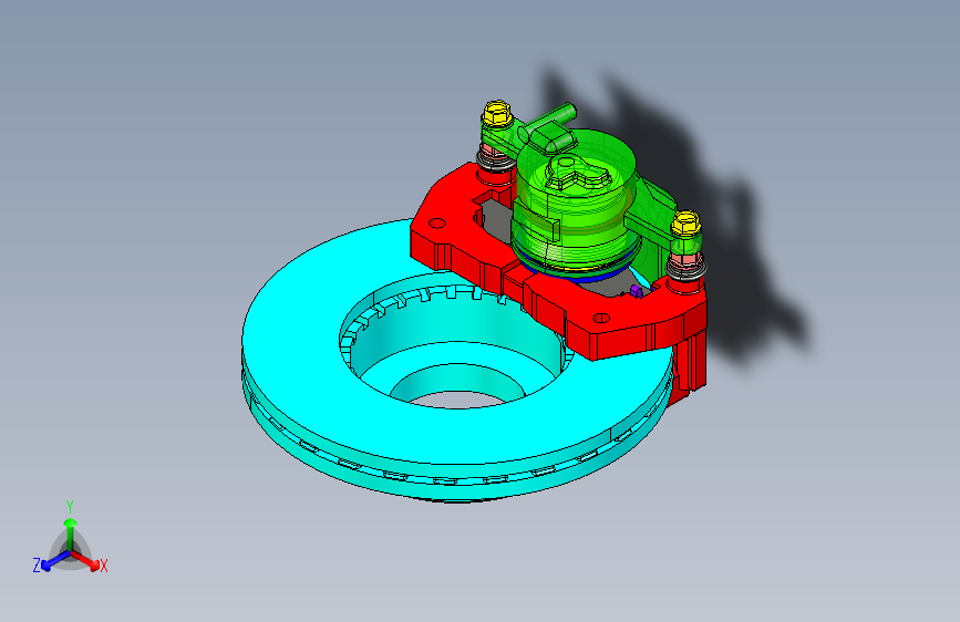 卡钳式制动器三维CATIA