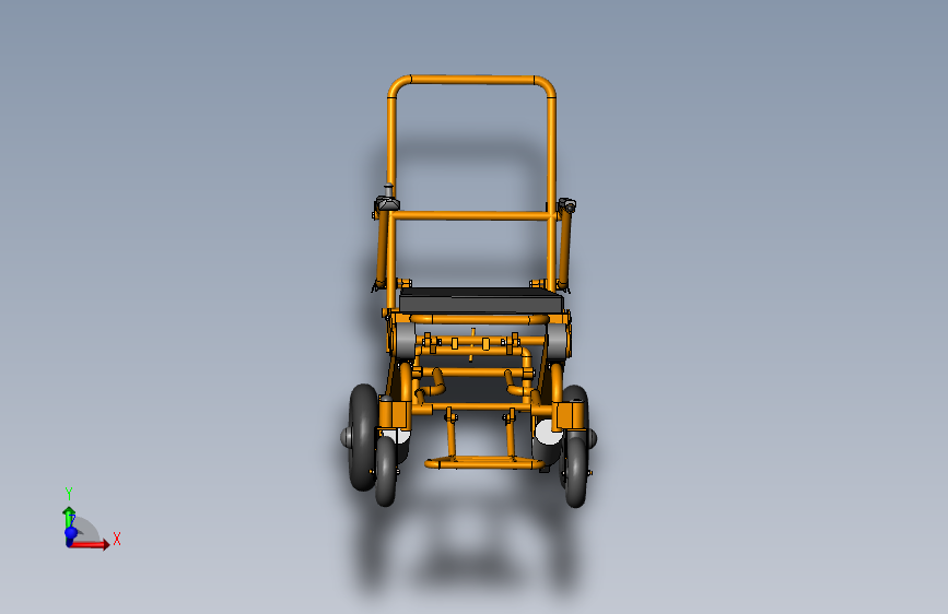 可折叠轮椅外观设计三维SW模型