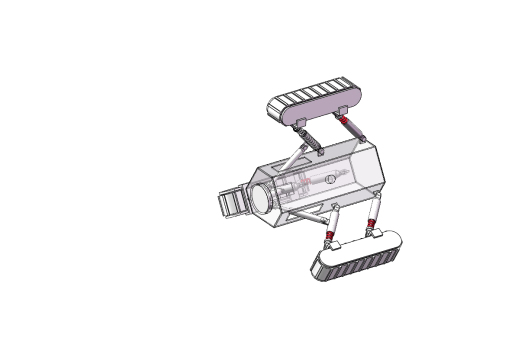 Φ700mm-Φ1000mm管道机器人设计-伸缩机构和机身设计 三维SW模型+说明书