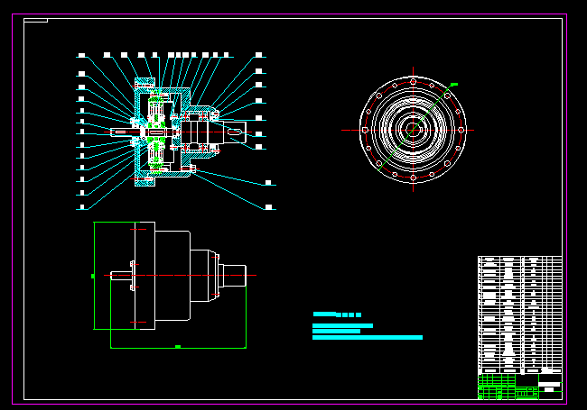 谐波齿轮减速器设计及性能仿真【三维SW】【10张CAD图纸+文档】