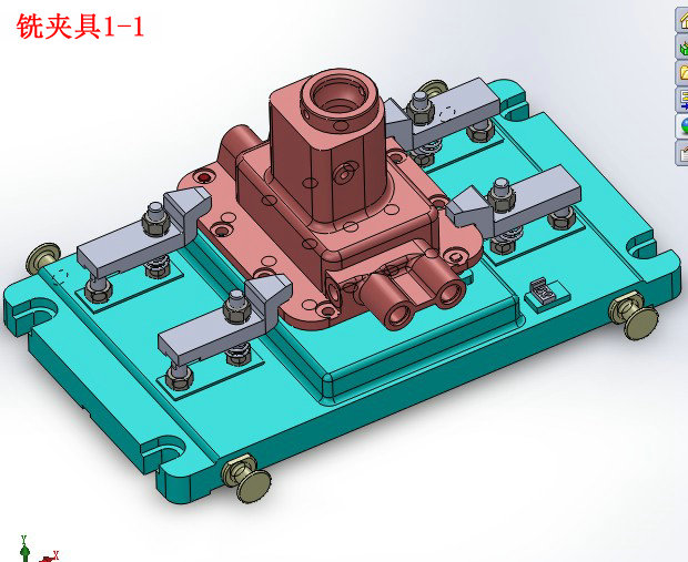 变速齿轮箱箱体加工工艺及夹具设计【车凸出部分内圆+铣侧面】【三维SW】【24张CAD图纸+文档】