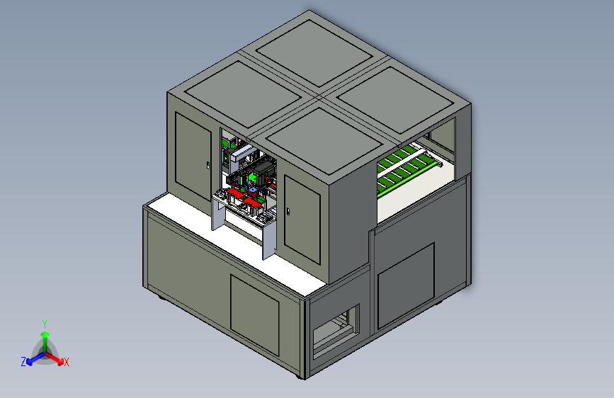玻璃厚度检测机三维模型SolidWorks设计