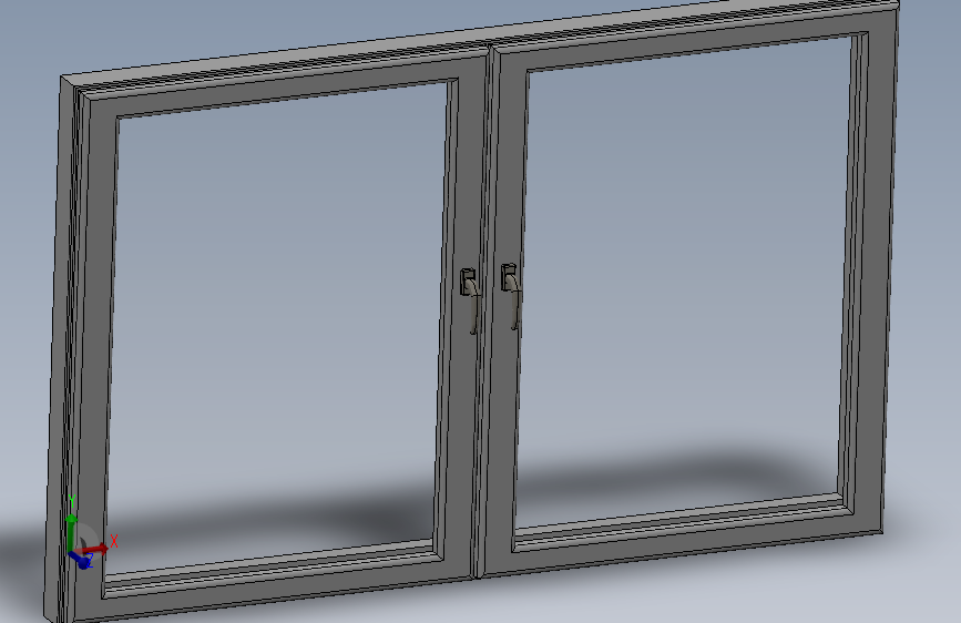 窗户SolidWorks设计三维图