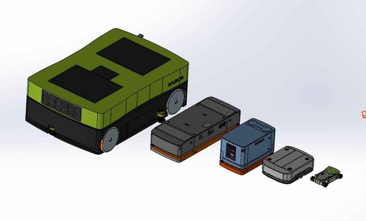 库卡AGV小车合集三维图