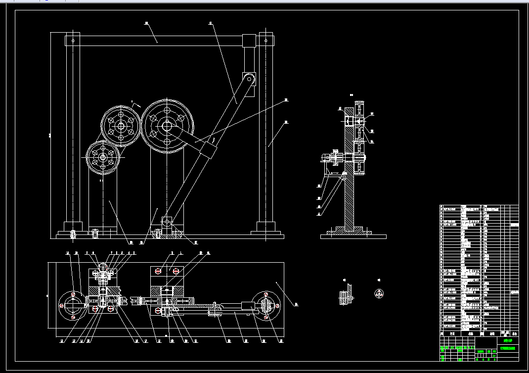 牛头刨床机构全套CAD图纸
