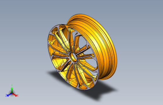 汽车轮毂SolidWorks三维模型