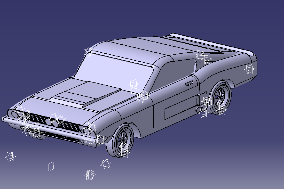 汽车整车的catia模型三维图