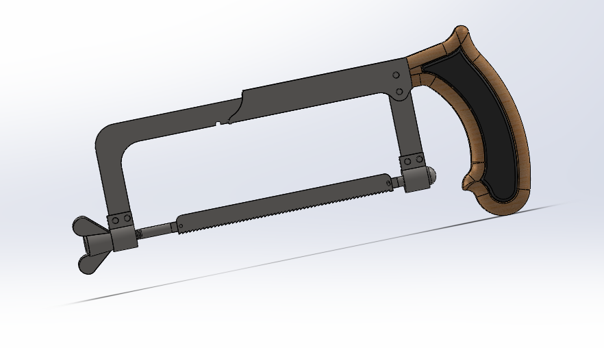 手工锯SW模型三维