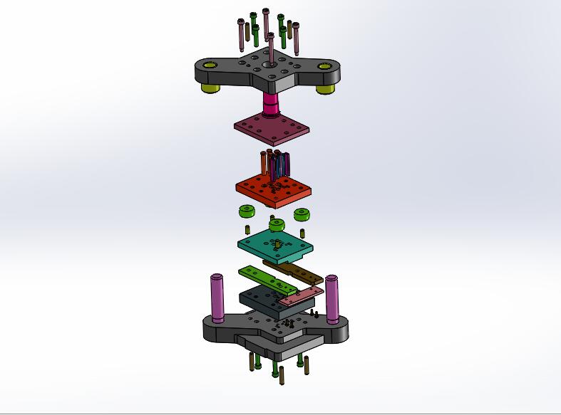 垫片级进模(CAD图+SW三维)