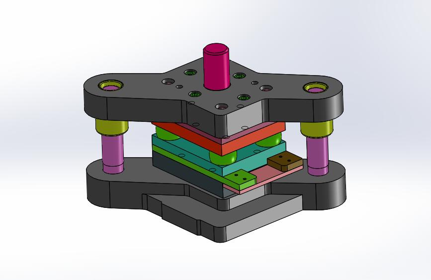 垫片级进模(CAD图+SW三维)