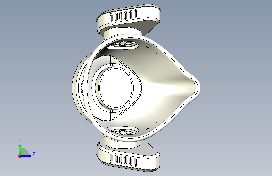 防毒口罩SolidWorks三维模型 左侧视图