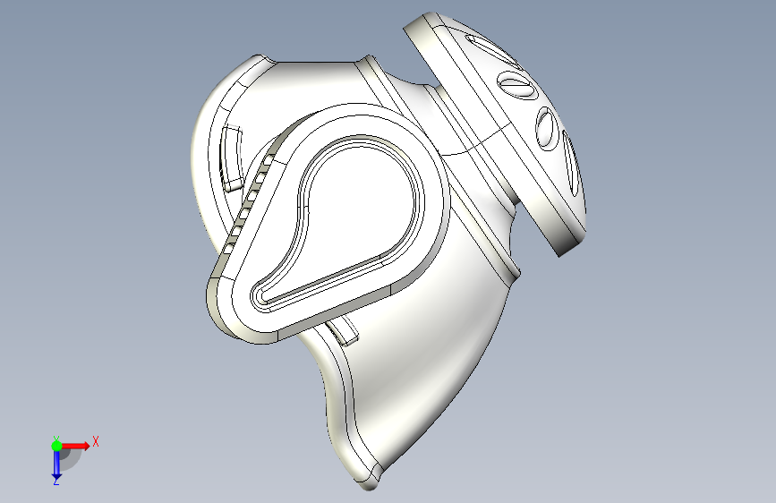 防毒口罩SolidWorks三维模型 俯视图