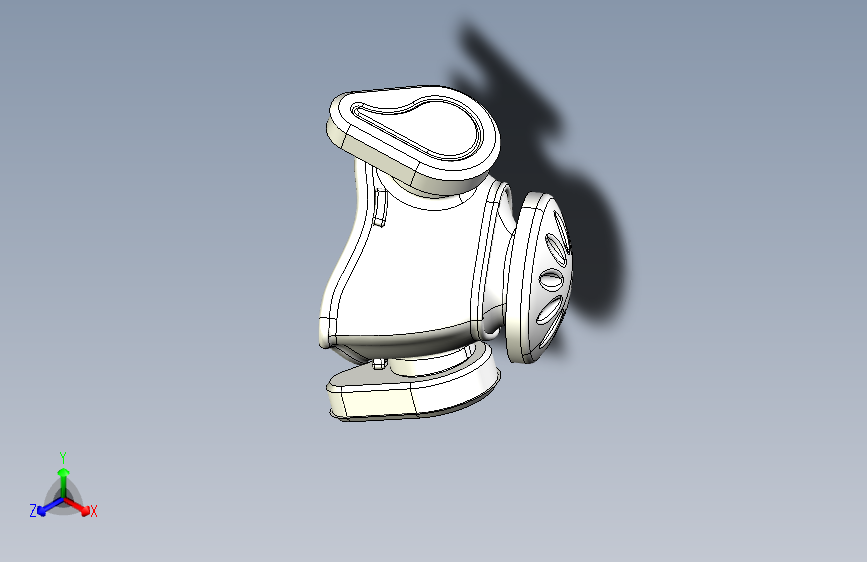 防毒口罩SolidWorks三维模型 主视图