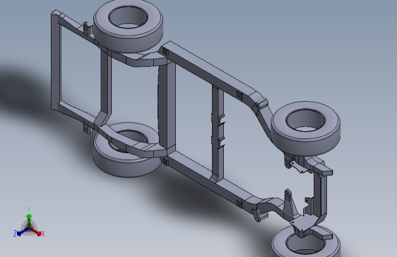 轿车车架模型Solidworks三维图