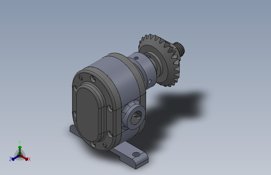 齿轮泵SolidWorks模型装配三维图