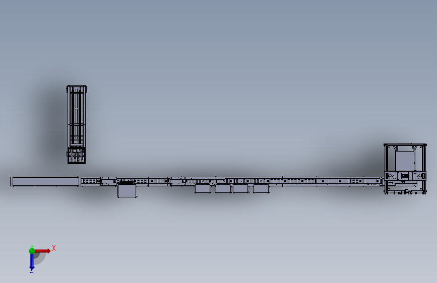 硅晶棒自动反转下料线 粘棒线STP