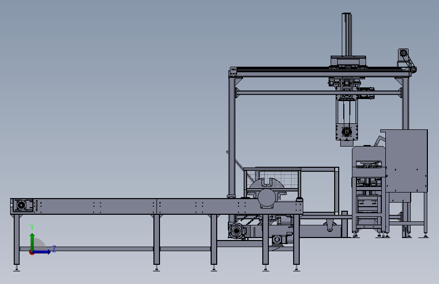 硅晶棒自动反转下料线 粘棒线STP