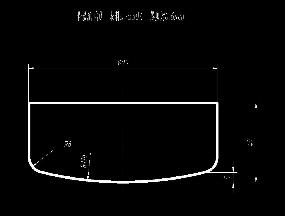 保温瓶内胆底拉深模(CAD图+SW三维)