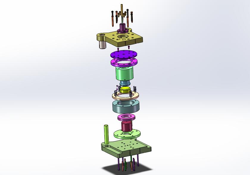 保温瓶内胆底拉深模(CAD图+SW三维)