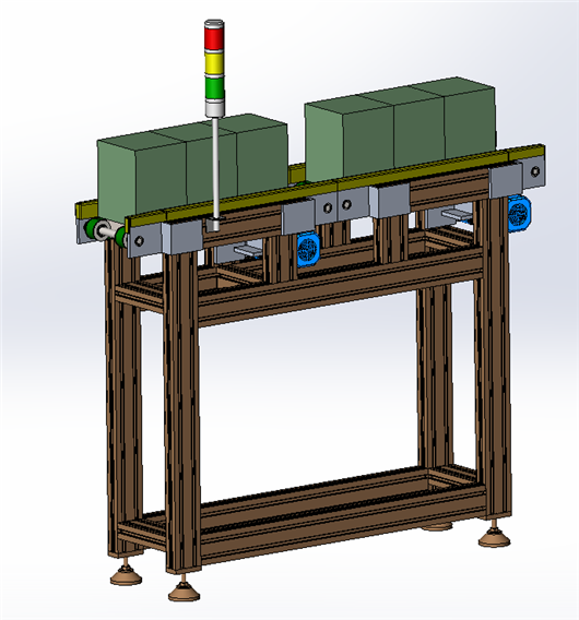 两段动力平皮带输送线