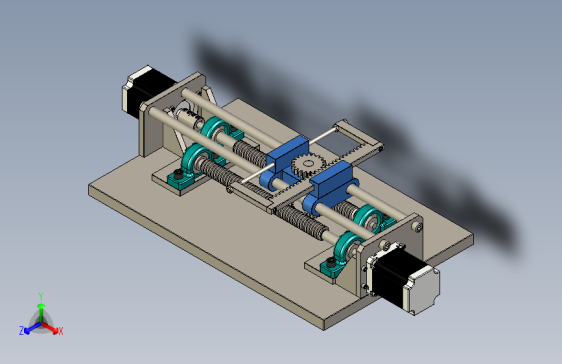蜗杆XY工作台机构