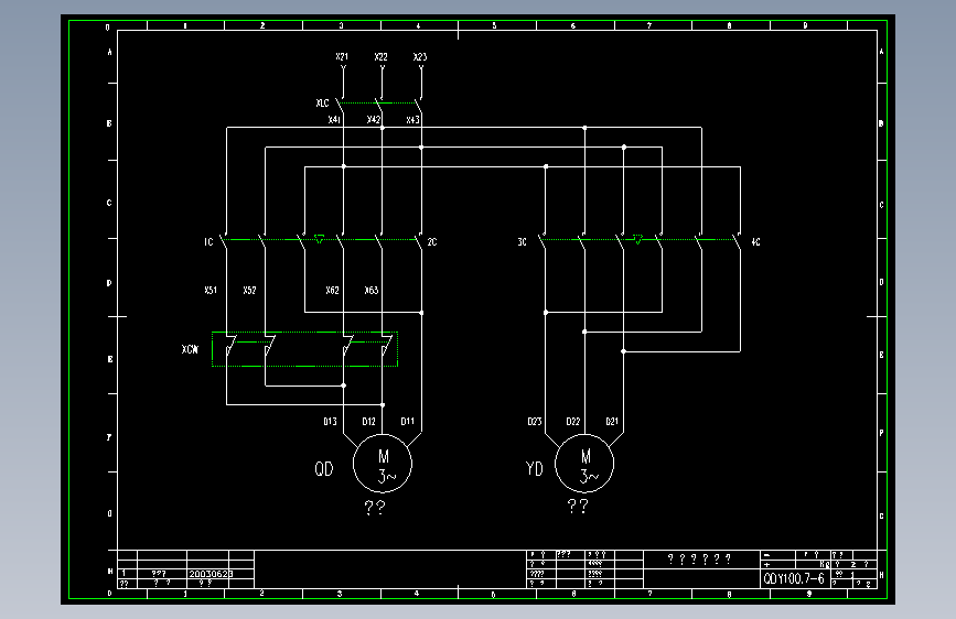 100T行车电气全套图纸