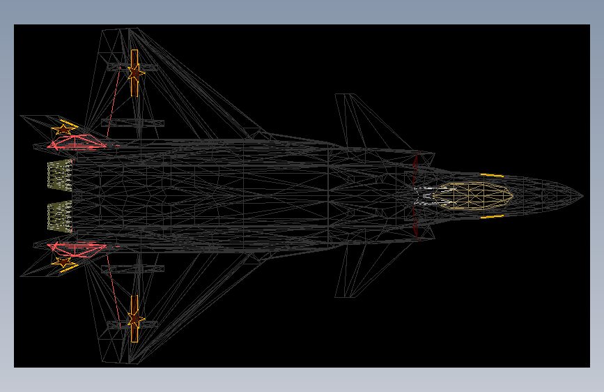 j-20 三维图 CAD图