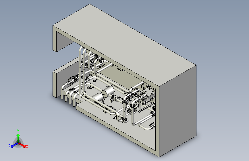 管道加热装置总装3D模型