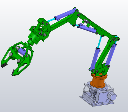 自动取料机械手臂结构设计三维SW+CAD+说明书