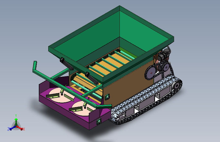 自动撒肥机三维SW模型