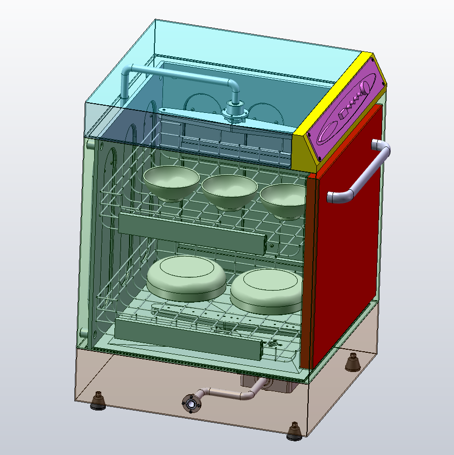自动洗碗机设计三维SW模型+CAD图纸