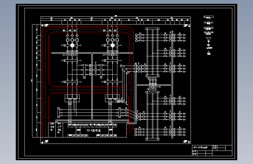 110kV变电站电气一次系统CAD+说明书