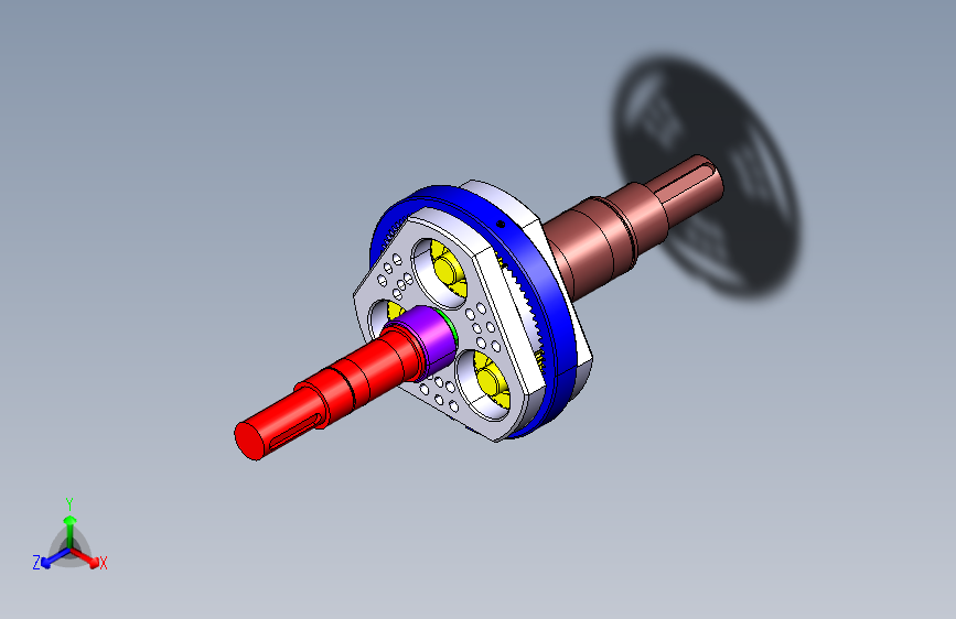 NGW31行星齿轮减速器传动系统三维设计(仿真源文件+二维工程图)