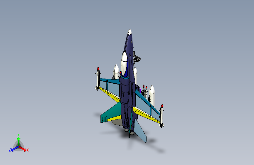 M0162-FA-18大黄蜂战斗机CATIA模型三维CatiaV5R21无参