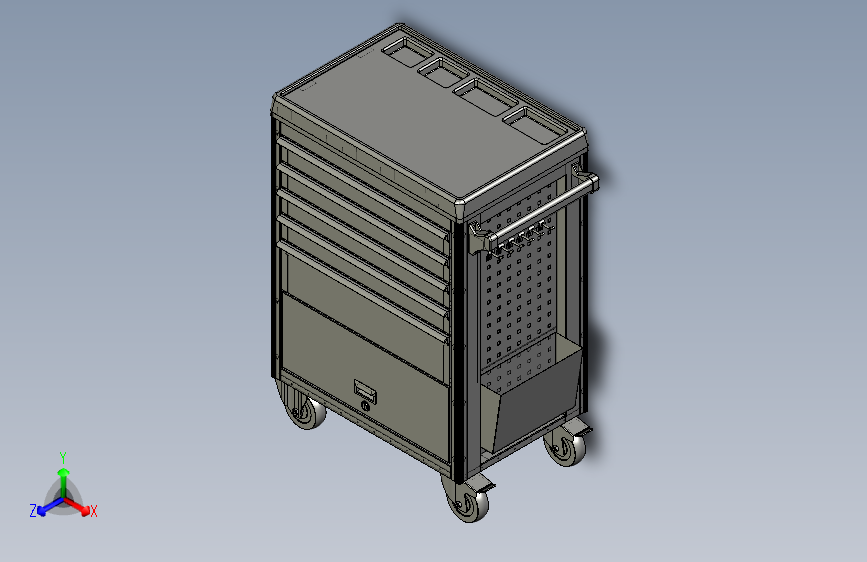 G-305工具车三维Step+CAD
