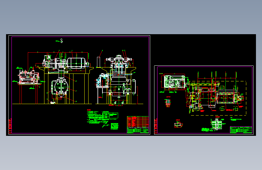 N8-0.98凝汽式汽轮机CAD图纸CAD