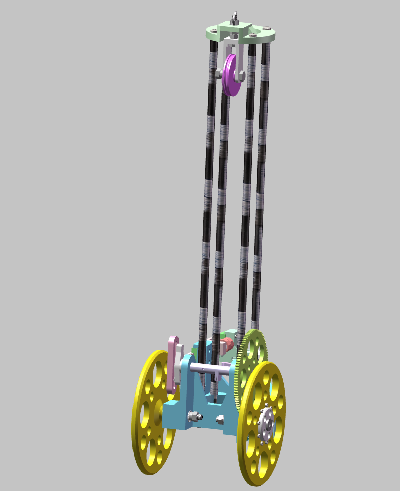 S形轨迹无碳小车设计三维SW+CAD+说明书