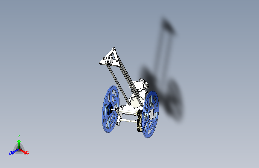 电动低碳小车三维建模图纸 inventor2015设计