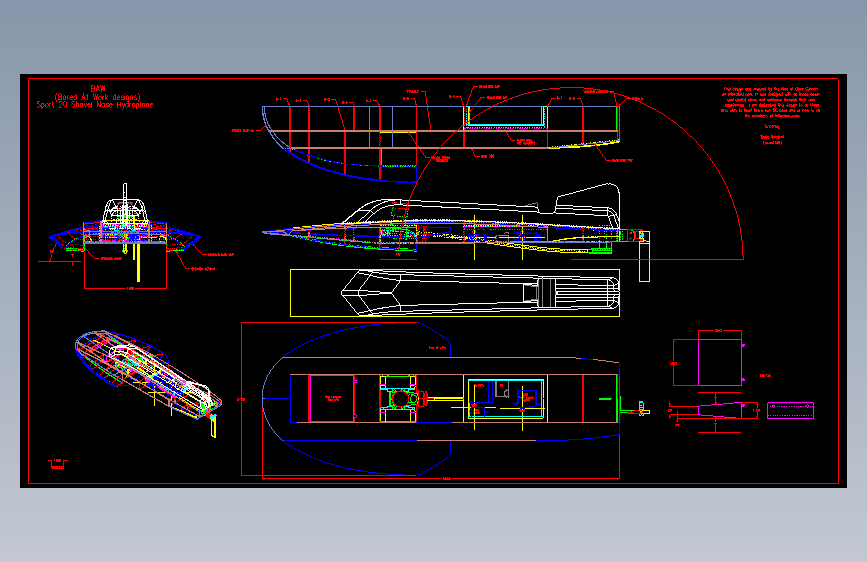 竞速艇CAD