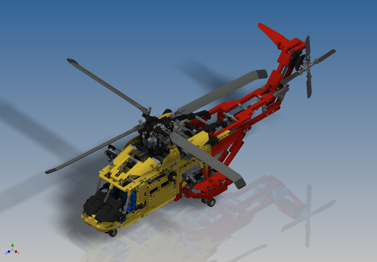 乐高lego technic 9396直升机