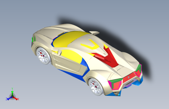 跑车造型设计3D图纸 solidworks2016