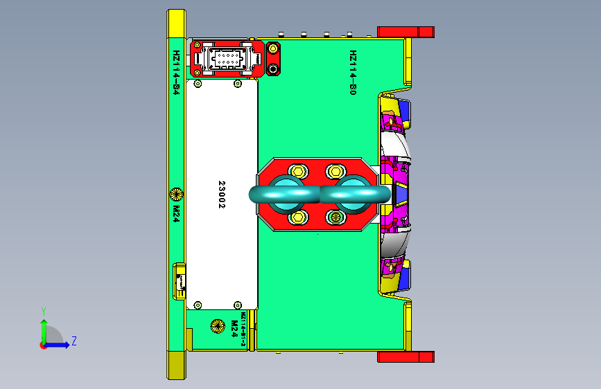 ug 8大厂汽车车灯注塑模具系列之Z114 左侧视图