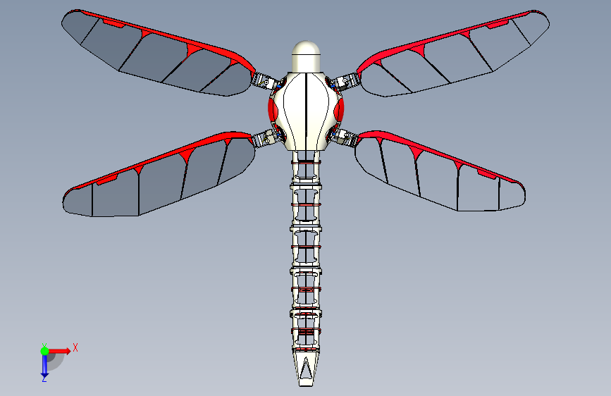 仿生蜻蜓设计三维+说明书