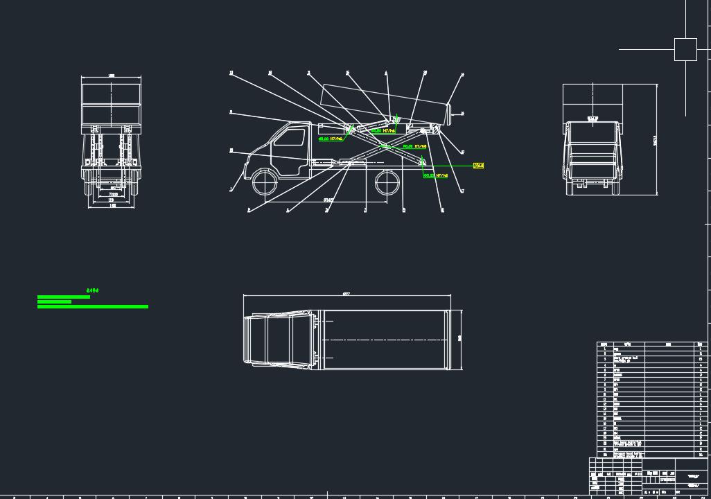 高位自卸汽车液压系统CAD