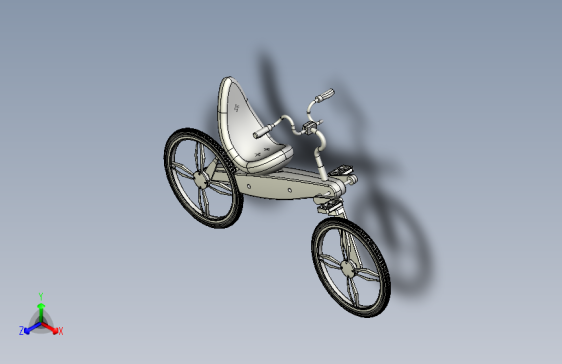 M0412-工业产品设计—躺式自行车三维inventor2020带参